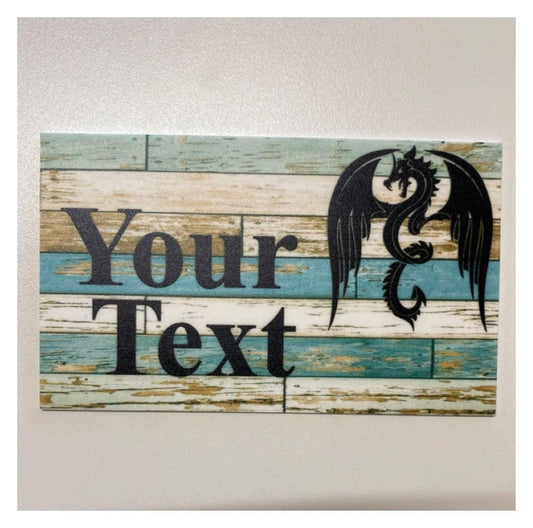 Dragon Magic Mystical Custom Wording Text Sign - The Renmy Store Homewares & Gifts 