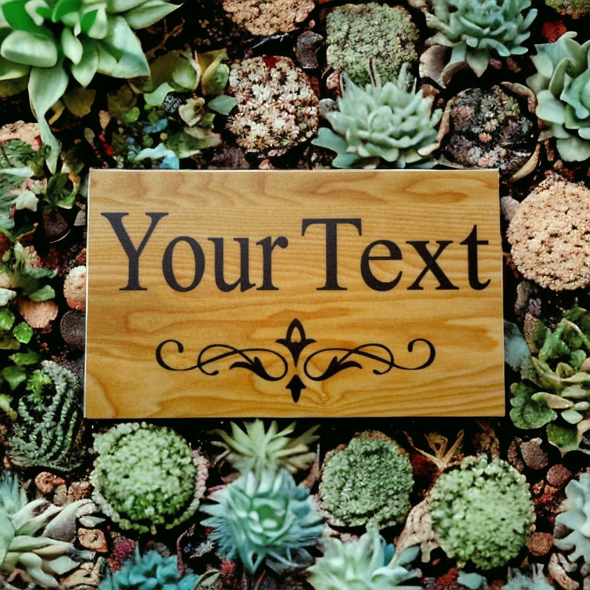 Timber Style Your Text Custom Wording Sign - The Renmy Store Homewares & Gifts 