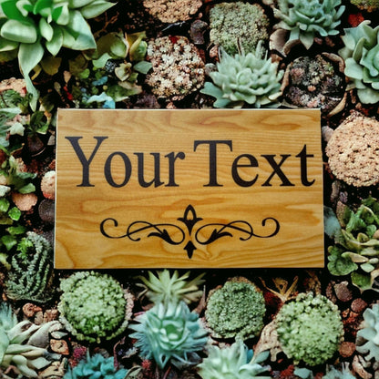 Timber Style Your Text Custom Wording Sign - The Renmy Store Homewares & Gifts 