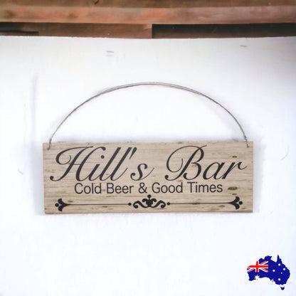 Bar Custom Personalised Cold Beer Good Times Sign - The Renmy Store Homewares & Gifts 