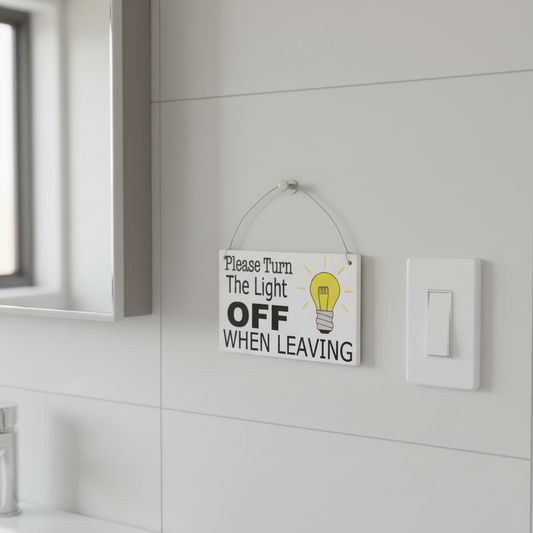 Turn Light Off Sign - Energy Saving - Australian Made