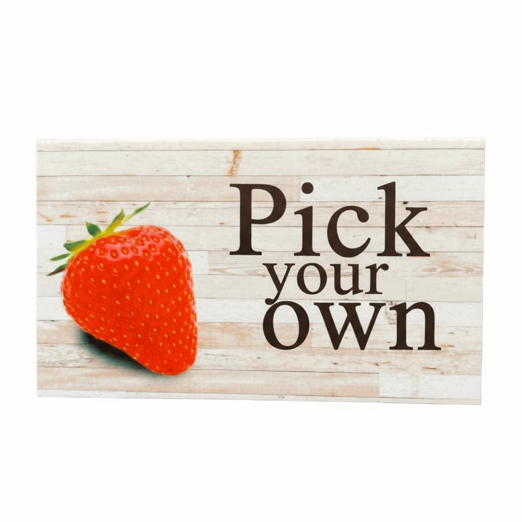 Strawberry Garden Personalised Custom Sign | Timber Look Outdoor Aussie Made