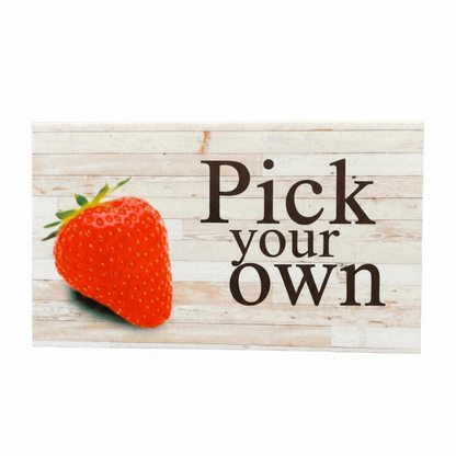 Strawberry Garden Personalised Custom Sign | Timber Look Outdoor Aussie Made