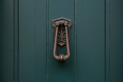 Vintage Antique Door Knocker - Cast Iron Rustic Hardware