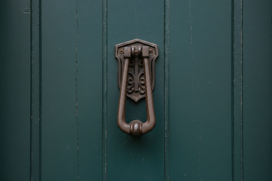 Vintage Antique Door Knocker - Cast Iron Rustic Hardware