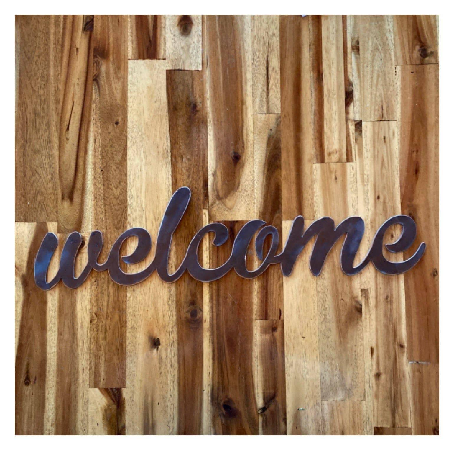 Welcome Steel Metal Sign - The Renmy Store Homewares & Gifts 