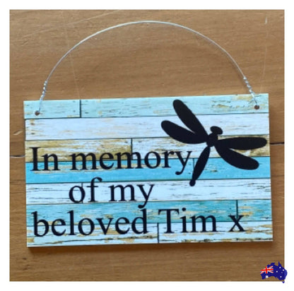 Dragonfly Personalised Custom Wording Sign - The Renmy Store Homewares & Gifts 