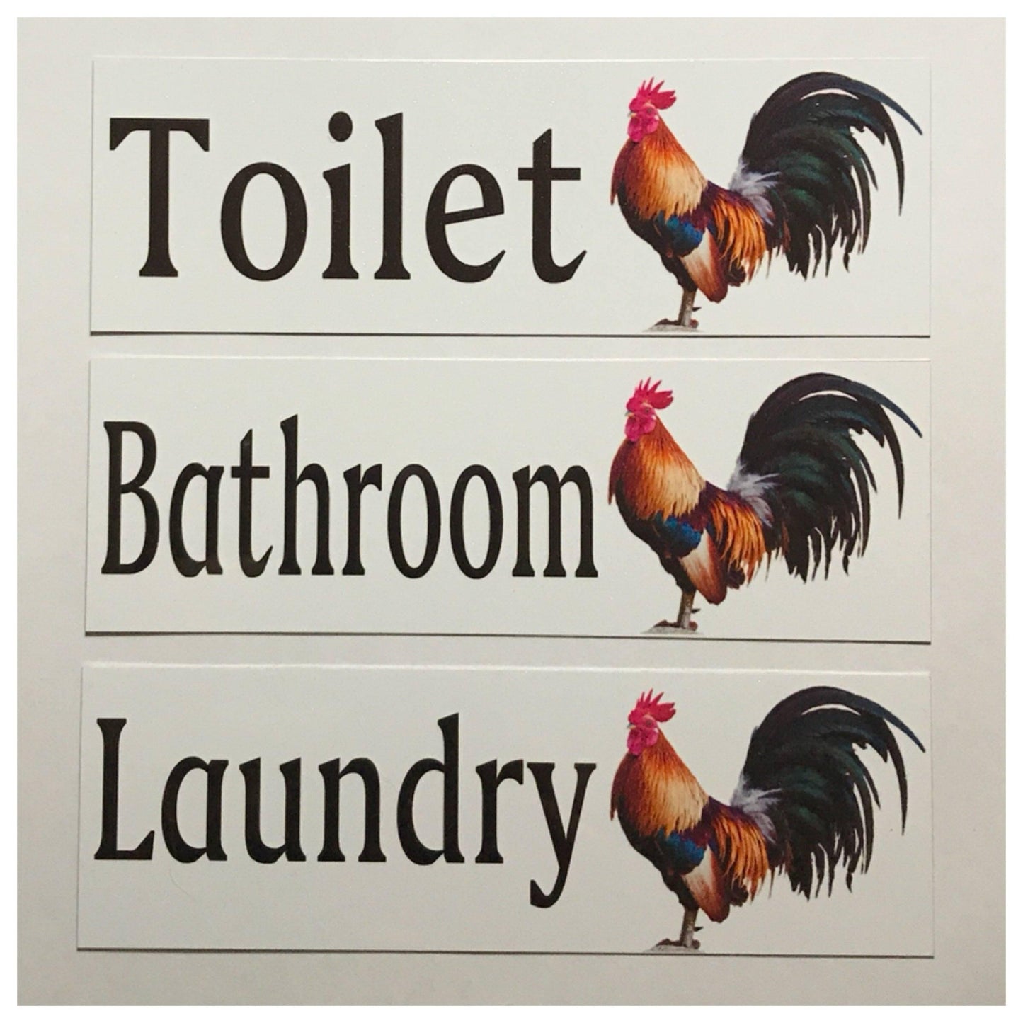 Rooster Toilet Laundry Bathroom Sign - The Renmy Store Homewares & Gifts 