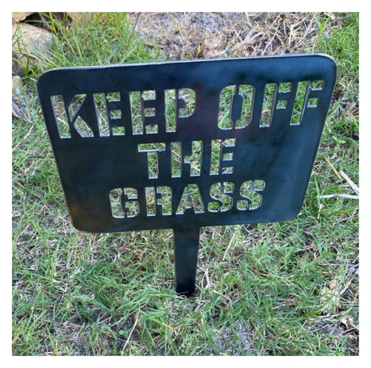 Keep Off The Grass Steel Metal Sign