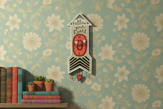 Clock Wall Follow Your Heart Arrow Allen Designs Pendulum