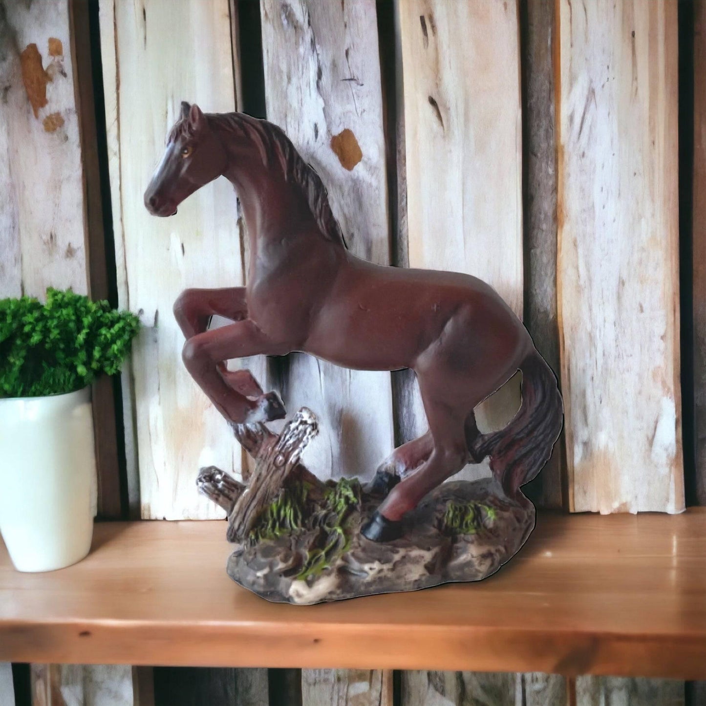 Horse Decorative On A Base Red - The Renmy Store Homewares & Gifts 