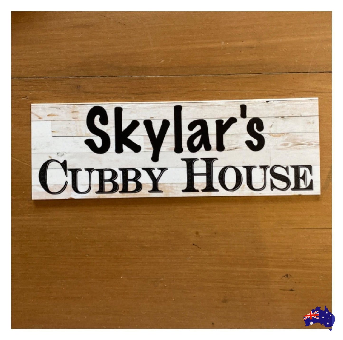 Cubby House Custom Personalised Kids Name Sign - The Renmy Store Homewares & Gifts 