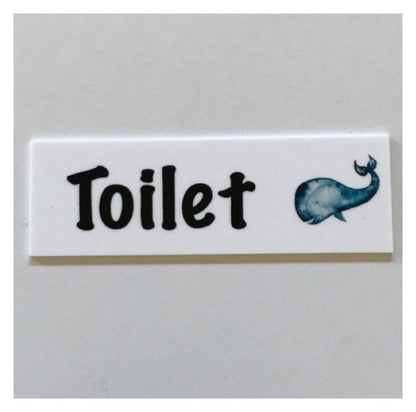 Whale Toilet Laundry Bathroom Door Sign - The Renmy Store Homewares & Gifts 