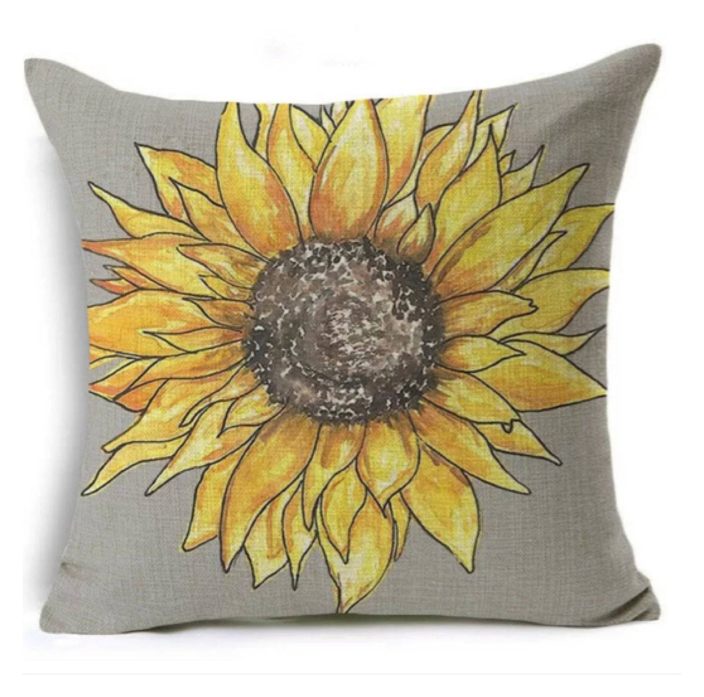 Cushion Cover Pillow Sunflower Bold Grey - The Renmy Store Homewares & Gifts 