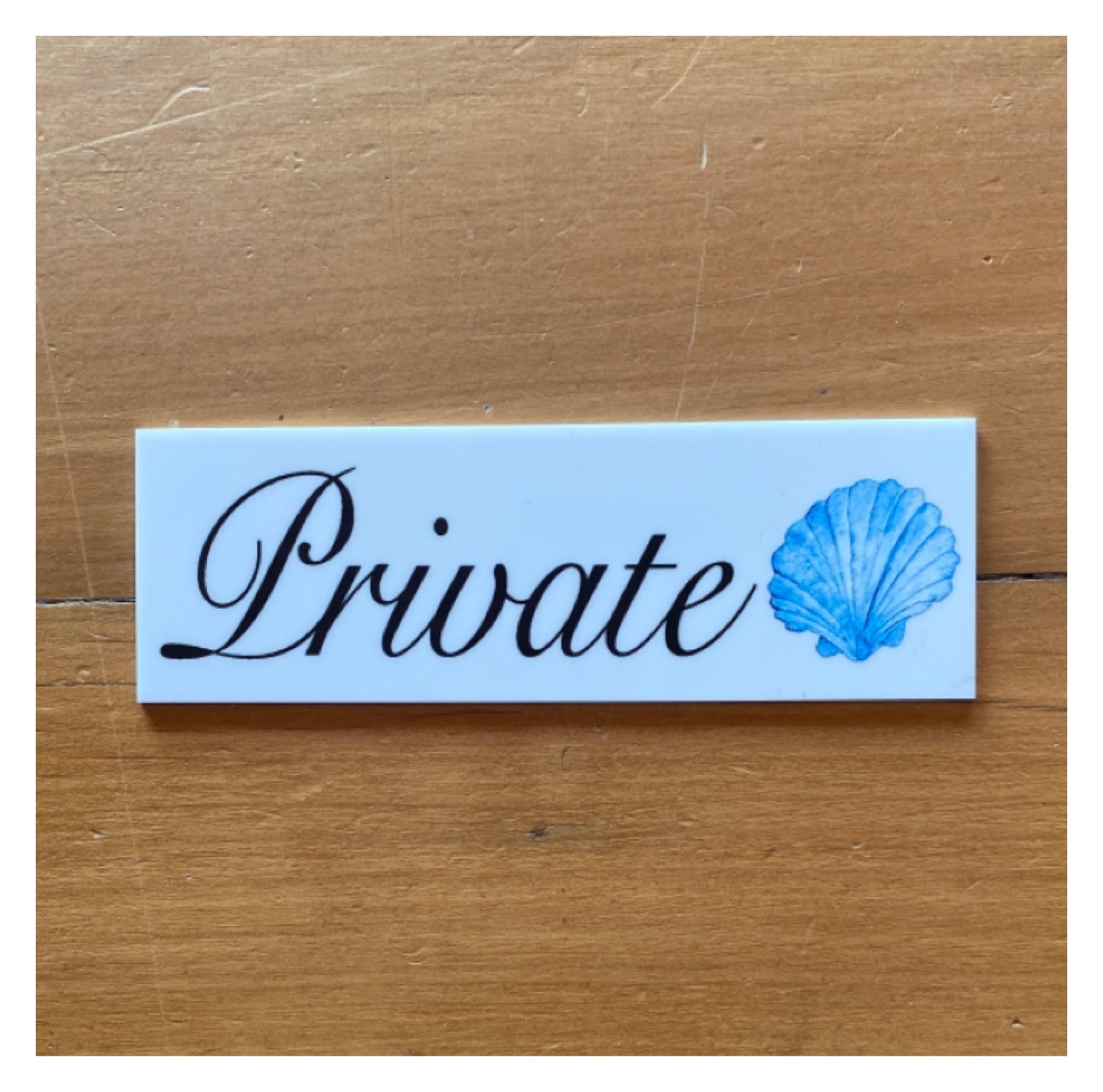 Custom Personalised Beach Shack Blue Shell Sign - The Renmy Store Homewares & Gifts 