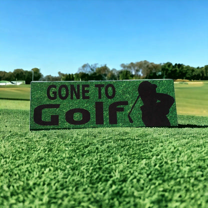 Gone To Golf Golfer Green Sign - The Renmy Store Homewares & Gifts 