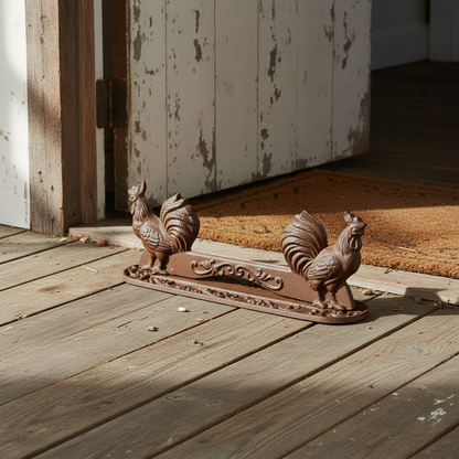 Rooster Boot Scraper Cast Iron - Shoe Scraper Australia