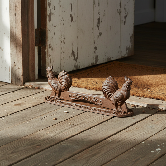 Rooster Boot Scraper Cast Iron - Shoe Scraper Australia