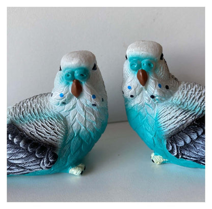 Budgie Bird Ornament Paperweight Blue - The Renmy Store Homewares & Gifts 