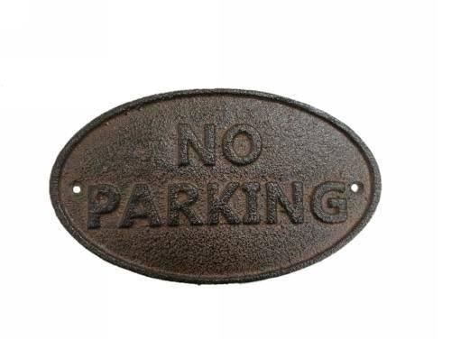 No Parking Cast Iron Vintage Sign - The Renmy Store Homewares & Gifts 