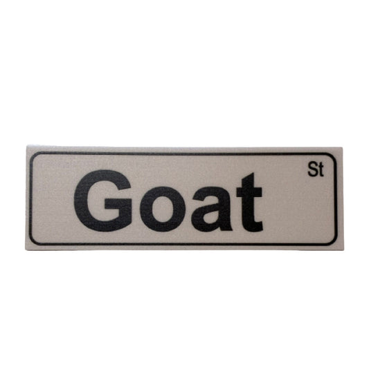 Goat Street Sign