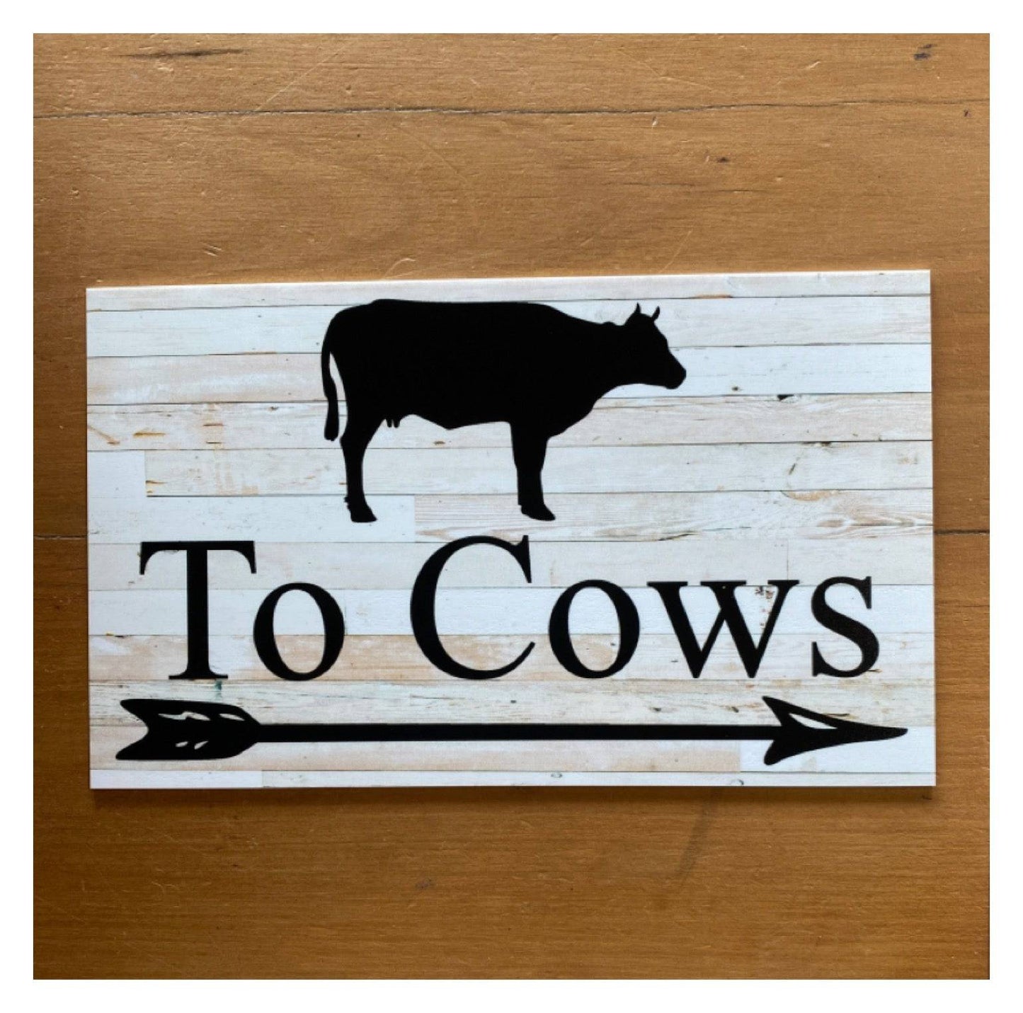 Cow Rustic Country Custom Personalised Sign - The Renmy Store Homewares & Gifts 