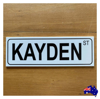 Street Grey Custom Personalised Sign - The Renmy Store Homewares & Gifts 