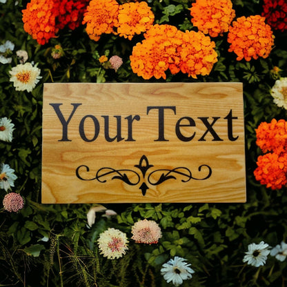 Timber Style Your Text Custom Wording Sign - The Renmy Store Homewares & Gifts 