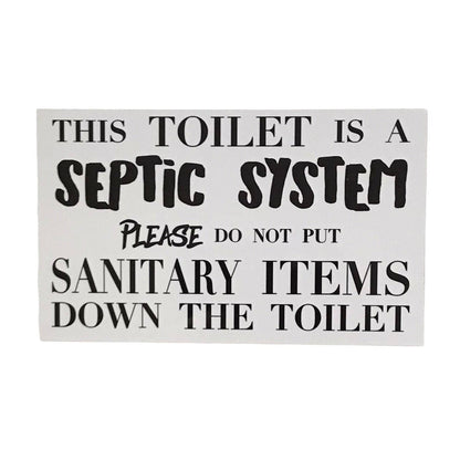 Toilet Septic System Bathroom Modern Sign - The Renmy Store Homewares & Gifts 