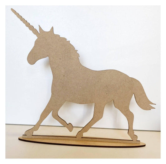 Unicorn Horse with Stand Wooden DIY Art Craft Decor - The Renmy Store Homewares & Gifts 