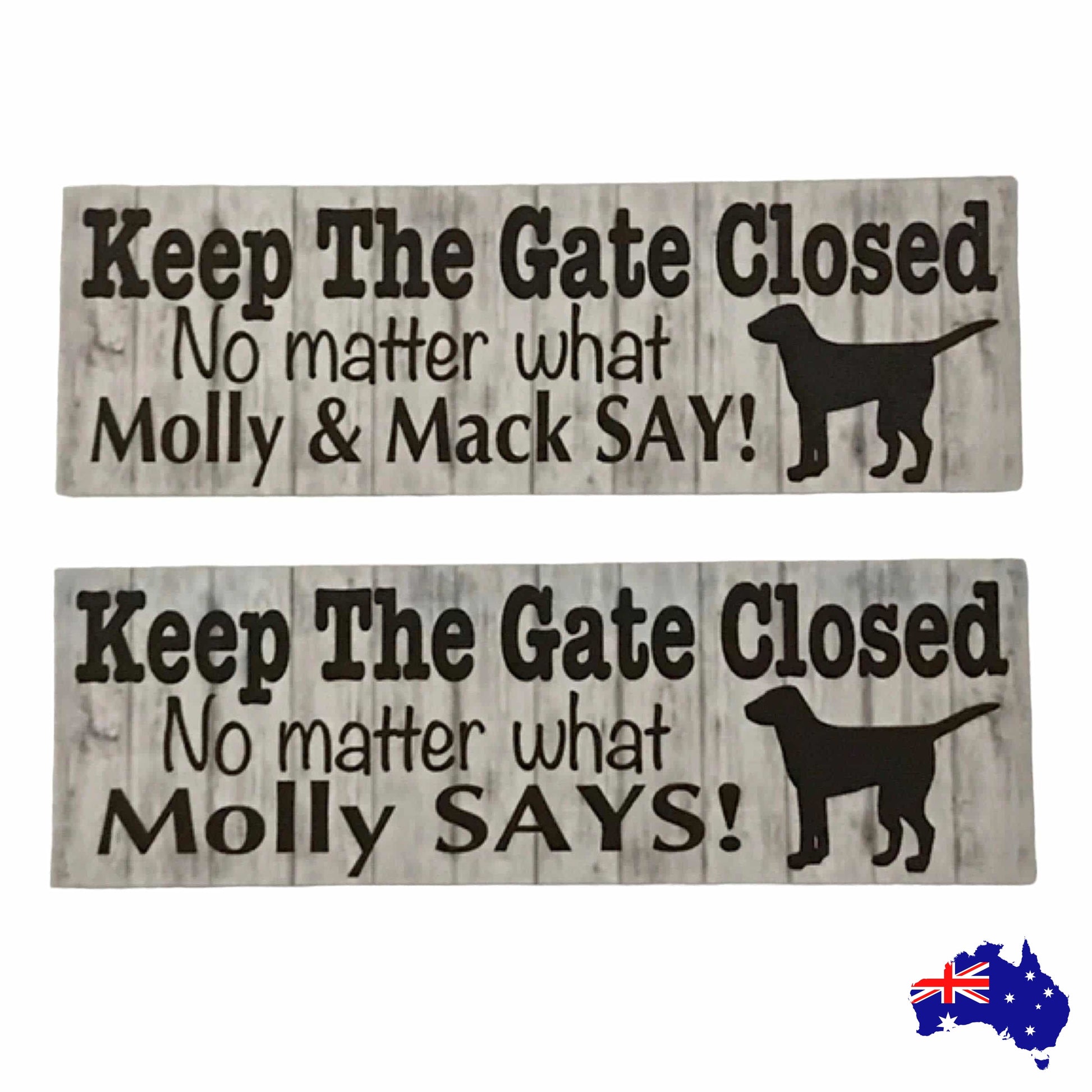 Keep Gate Closed Custom Dog Dogs Sign - The Renmy Store Homewares & Gifts 