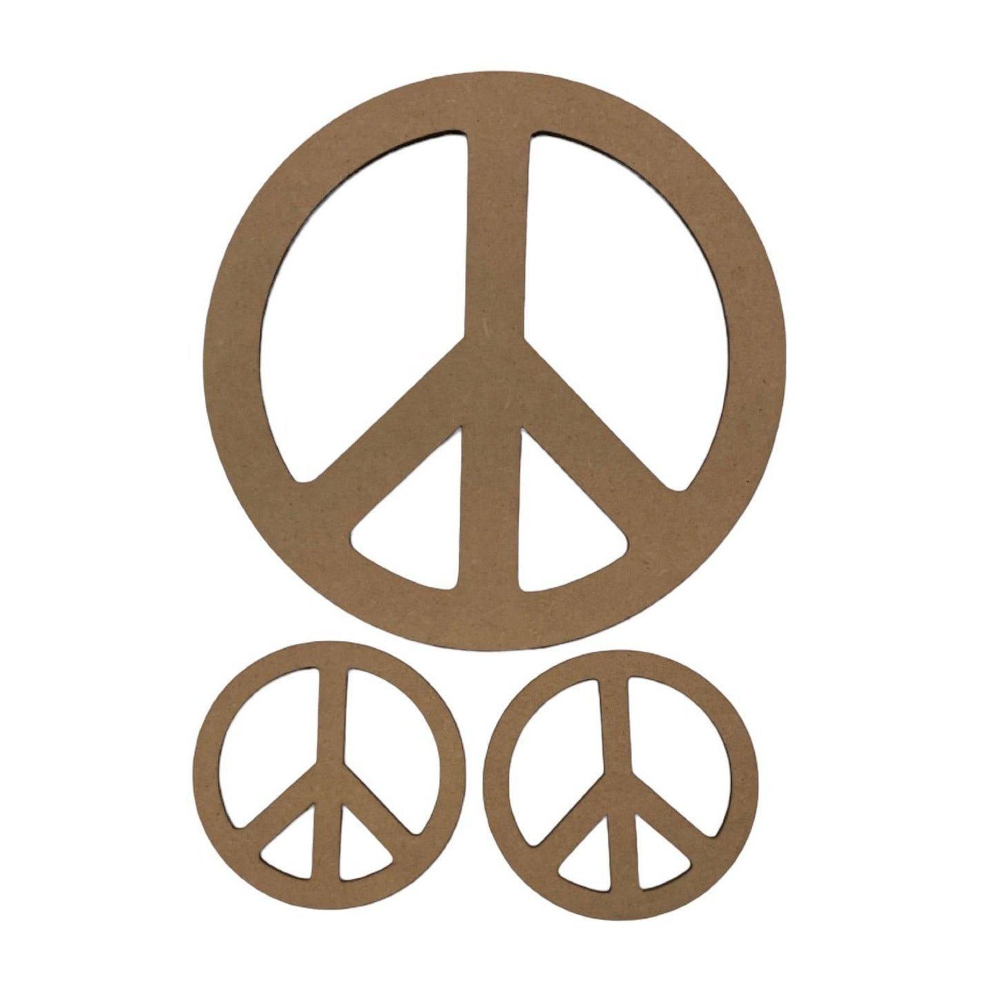 Peace Symbol Set of 3 MDF Wooden DIY Craft - The Renmy Store Homewares & Gifts 