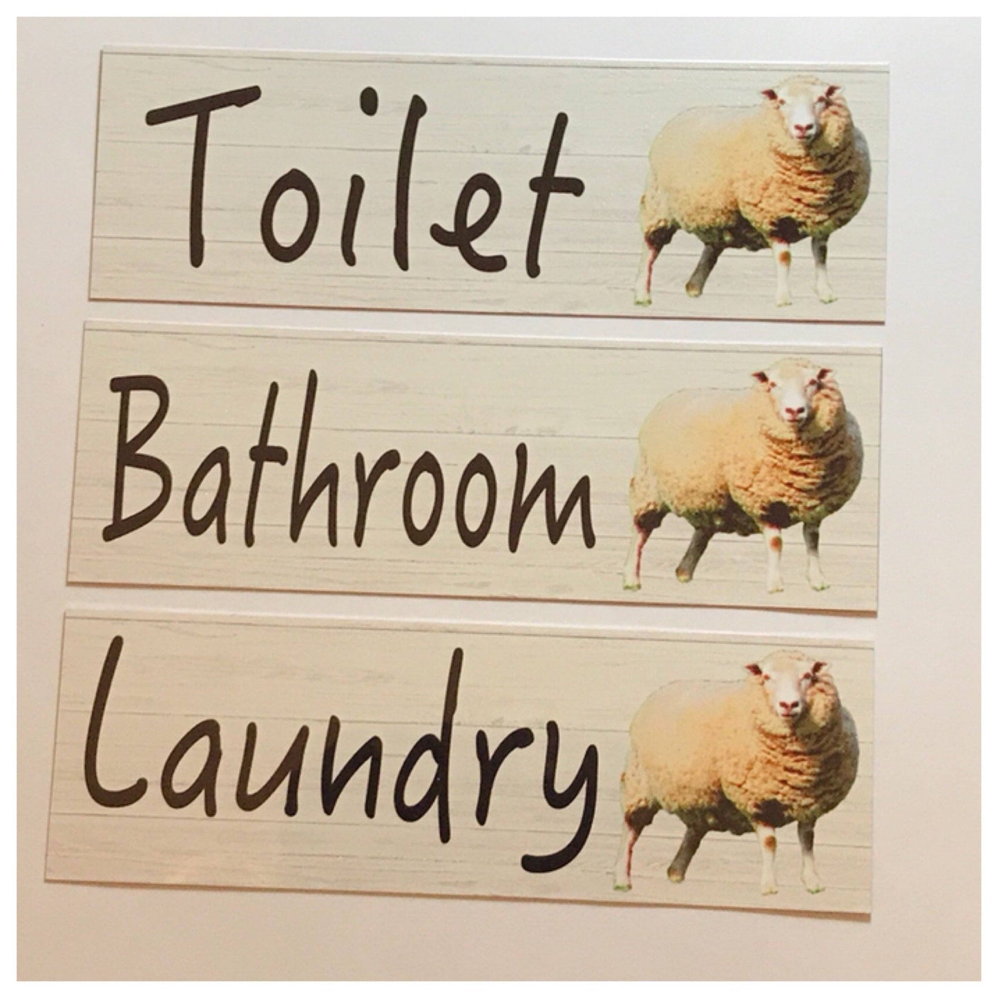 Sheep Ewe Door Sign Toilet Laundry Bathroom - The Renmy Store Homewares & Gifts 