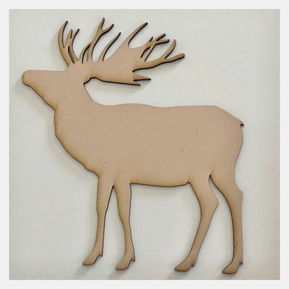 Moose Animal Deer Stag Raw MDF Timber DIY Craft - The Renmy Store Homewares & Gifts 