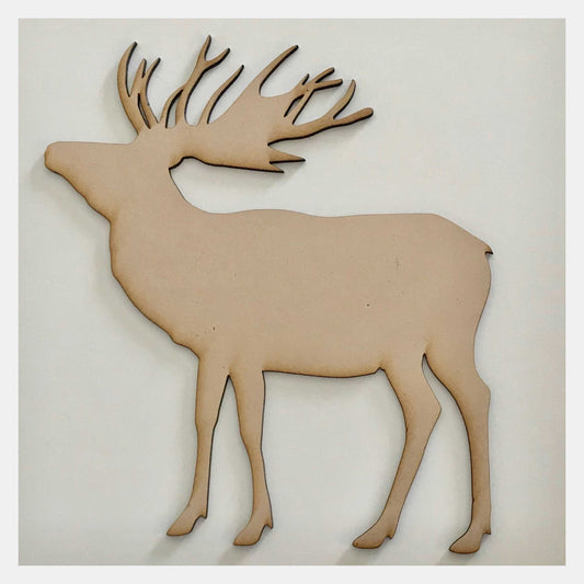 Moose Animal Deer Stag Raw MDF Timber DIY Craft - The Renmy Store Homewares & Gifts 