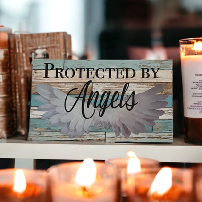 Protected By Angels Sign - The Renmy Store Homewares & Gifts 