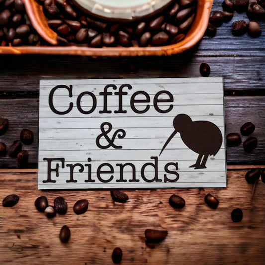 Coffee Friends Kiwi New Zealand Bird Sign - The Renmy Store Homewares & Gifts 