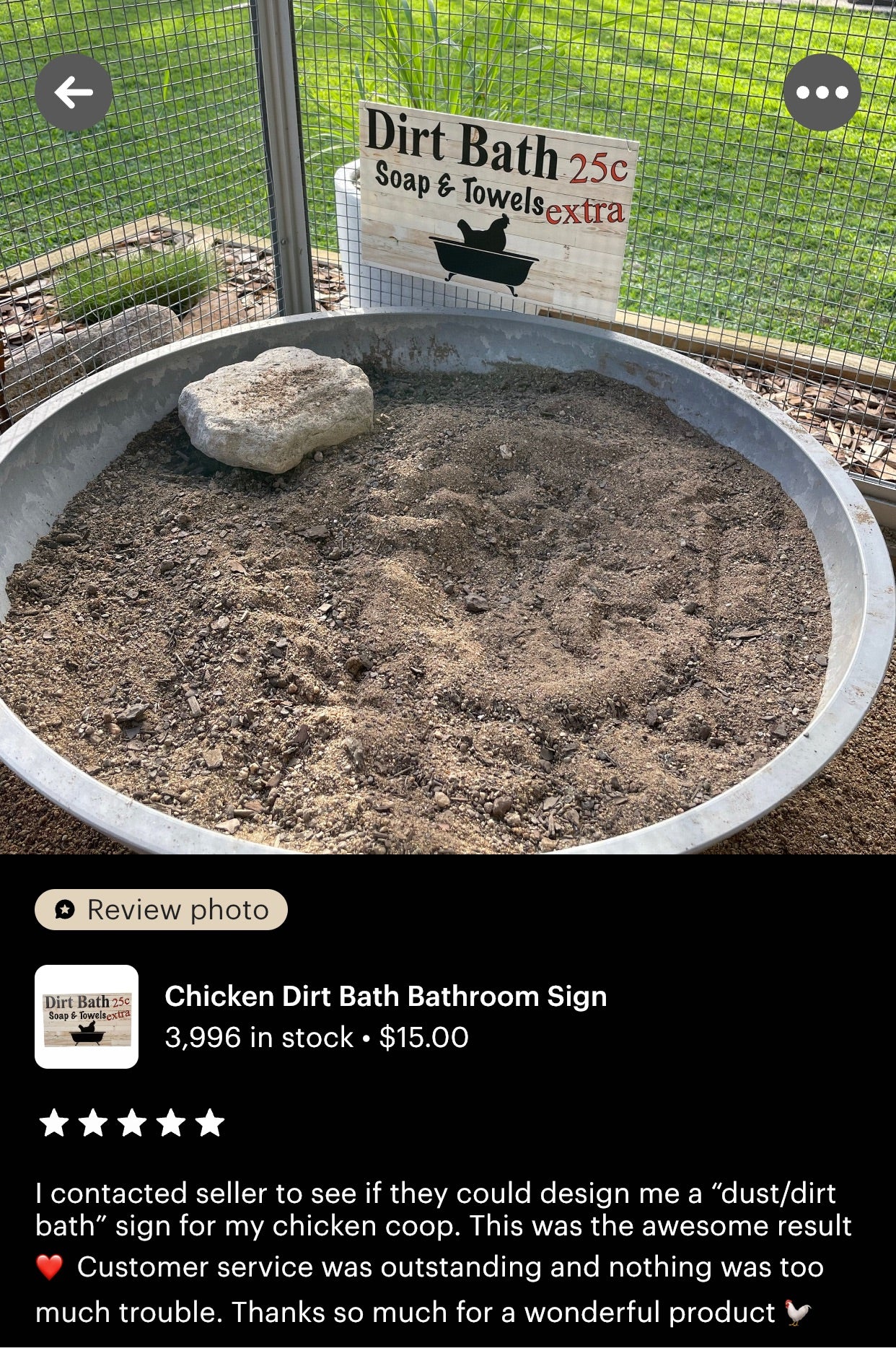 Chicken Dirt Bath Bathroom Sign - The Renmy Store Homewares & Gifts 