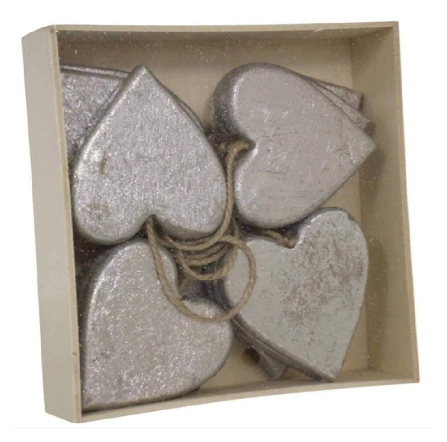 Heart Hanging Silver Set of 12 - The Renmy Store Homewares & Gifts 