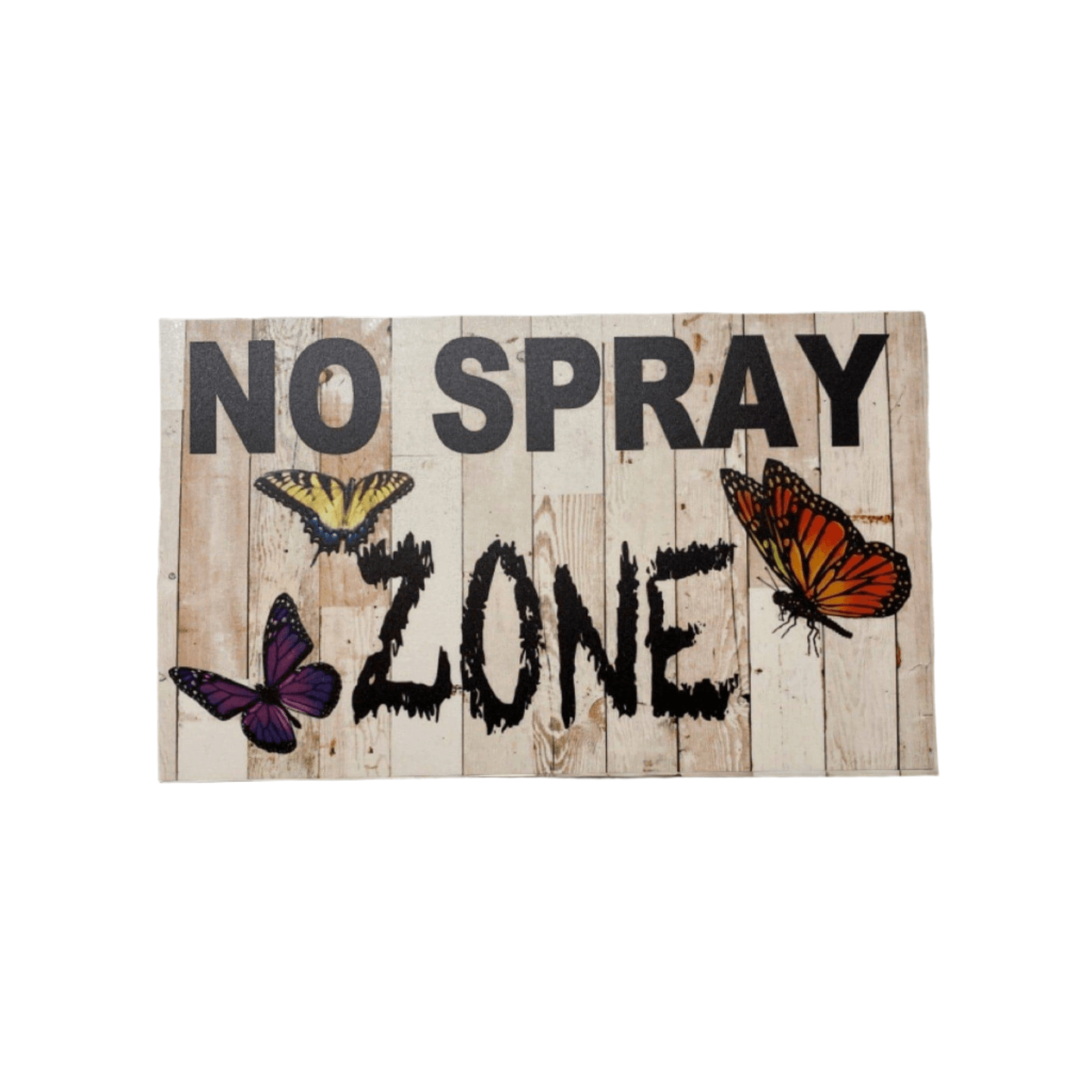 No Spray Zone Butterfly Garden Sign - The Renmy Store Homewares & Gifts 