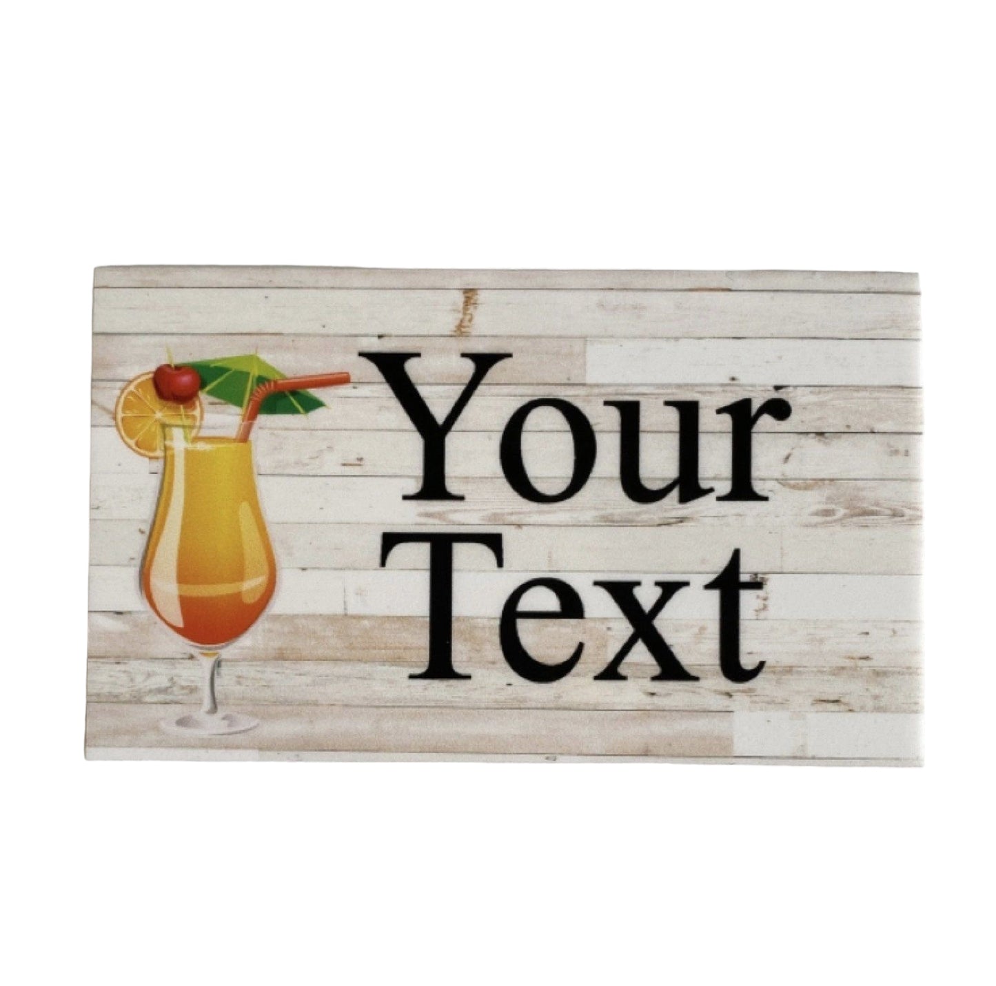 Cocktail Tropical Beach Personalised Custom Sign - The Renmy Store Homewares & Gifts 