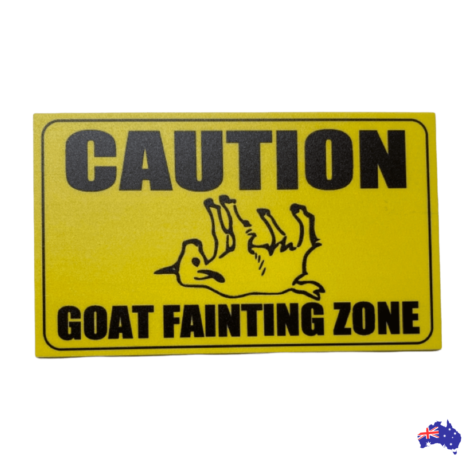 Caution Goat Fainting Zone Sign - The Renmy Store Homewares & Gifts 