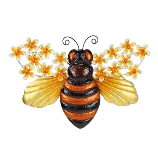 Bee 46cm Metal Garden Wall Art Décor - The Renmy Store Homewares & Gifts 