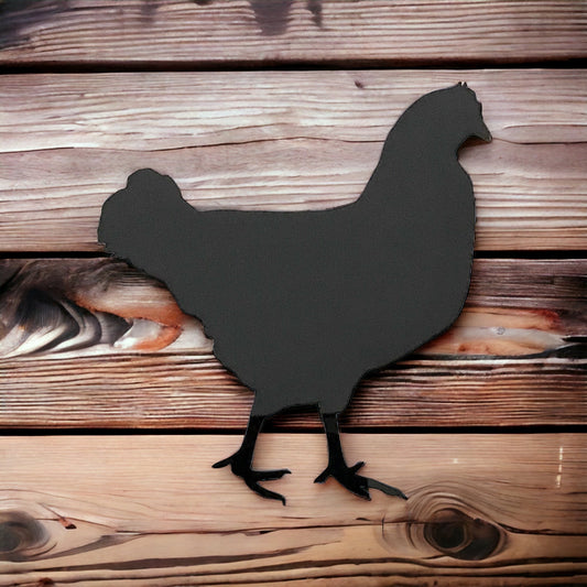 Chicken Hen Black Plastic Acrylic Country Decor