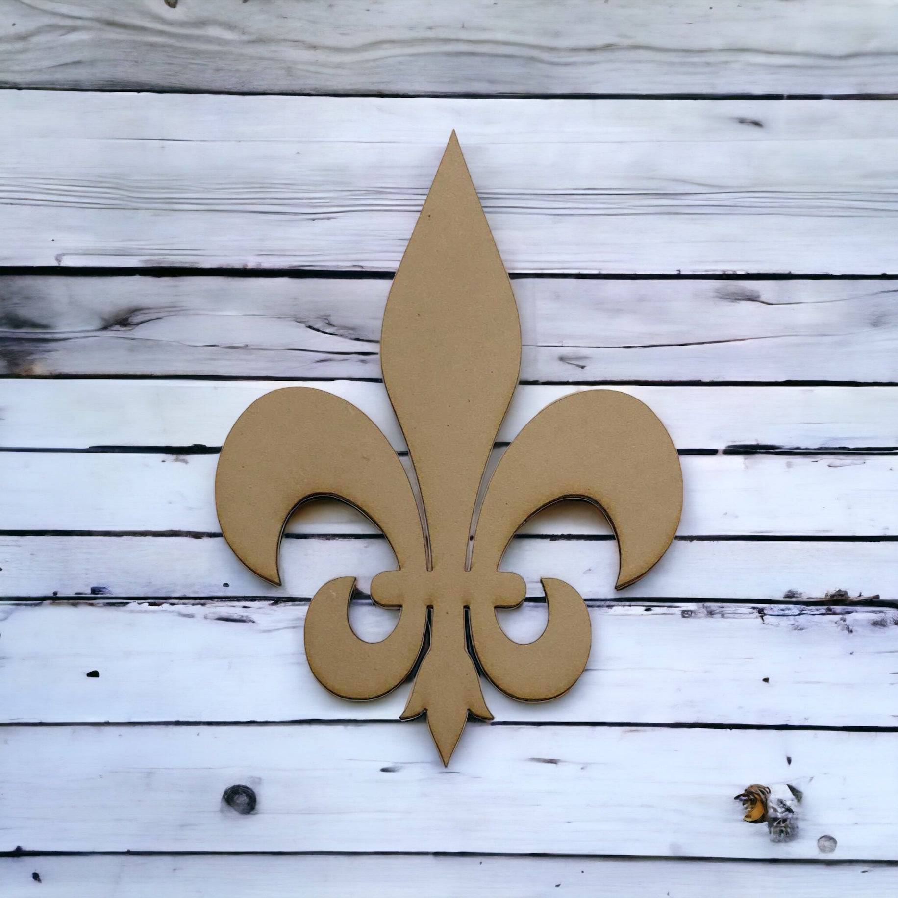 Fluer De Lis French Provincial Symbol DIY Raw MDF Timber - The Renmy Store Homewares & Gifts 