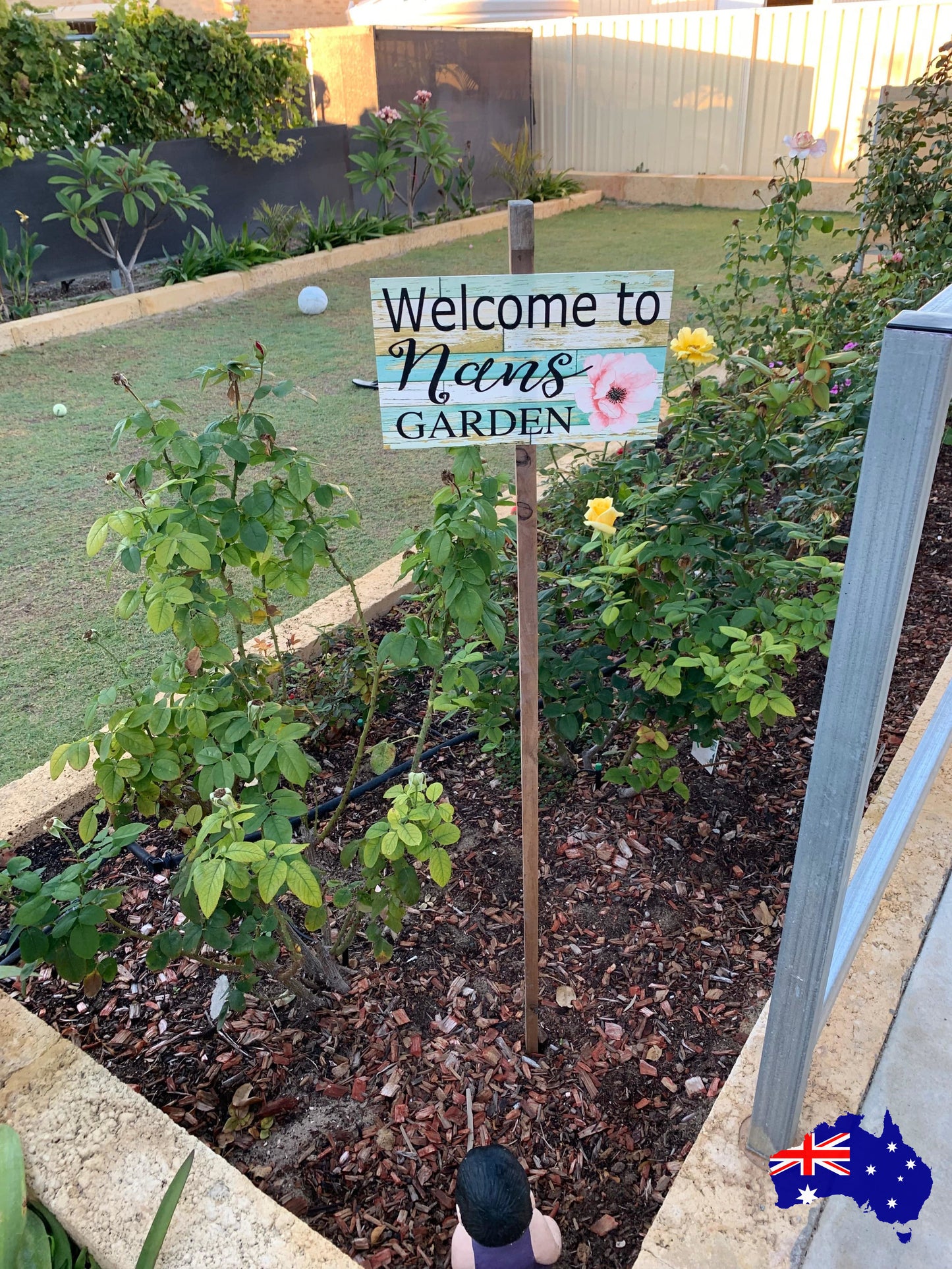 Welcome Garden Custom Personalised Sign Flower - The Renmy Store Homewares & Gifts 