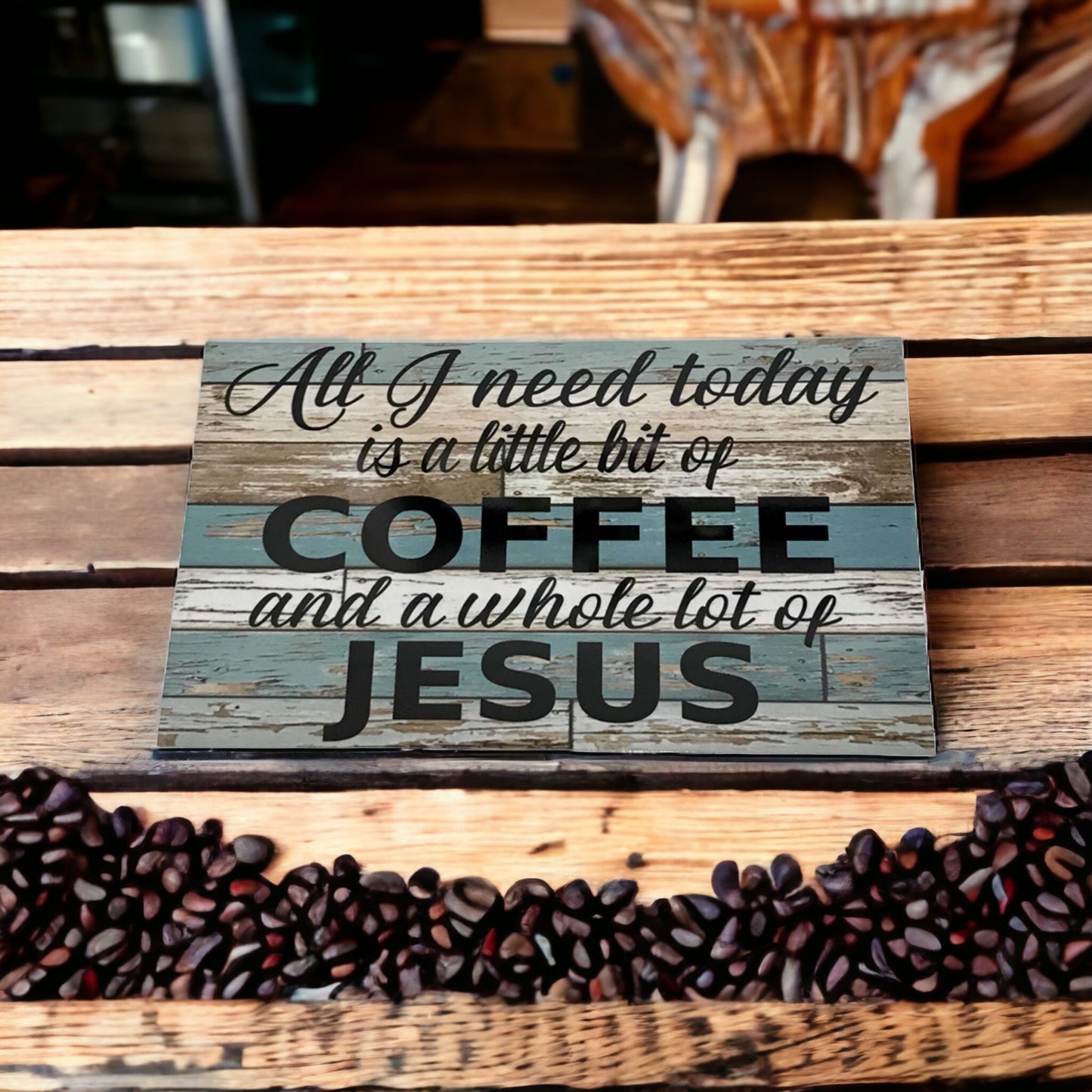 Coffee Jesus Rustic Sign - The Renmy Store Homewares & Gifts 