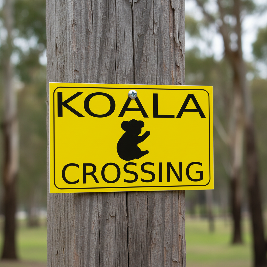 Koala Crossing Sign | Aussie Made Outdoor Wildlife Sign