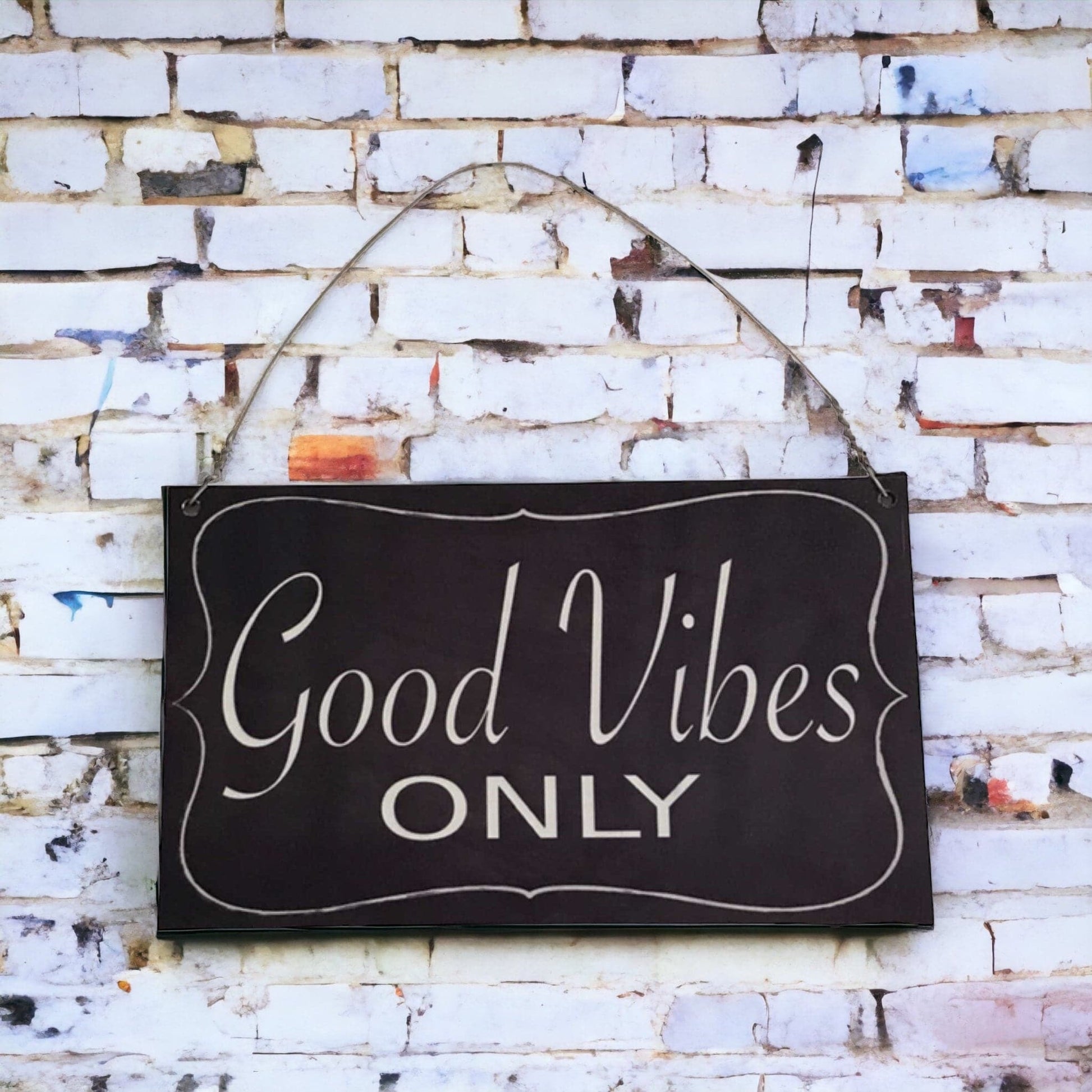 Good Vibes Only Vintage Sign - The Renmy Store Homewares & Gifts 