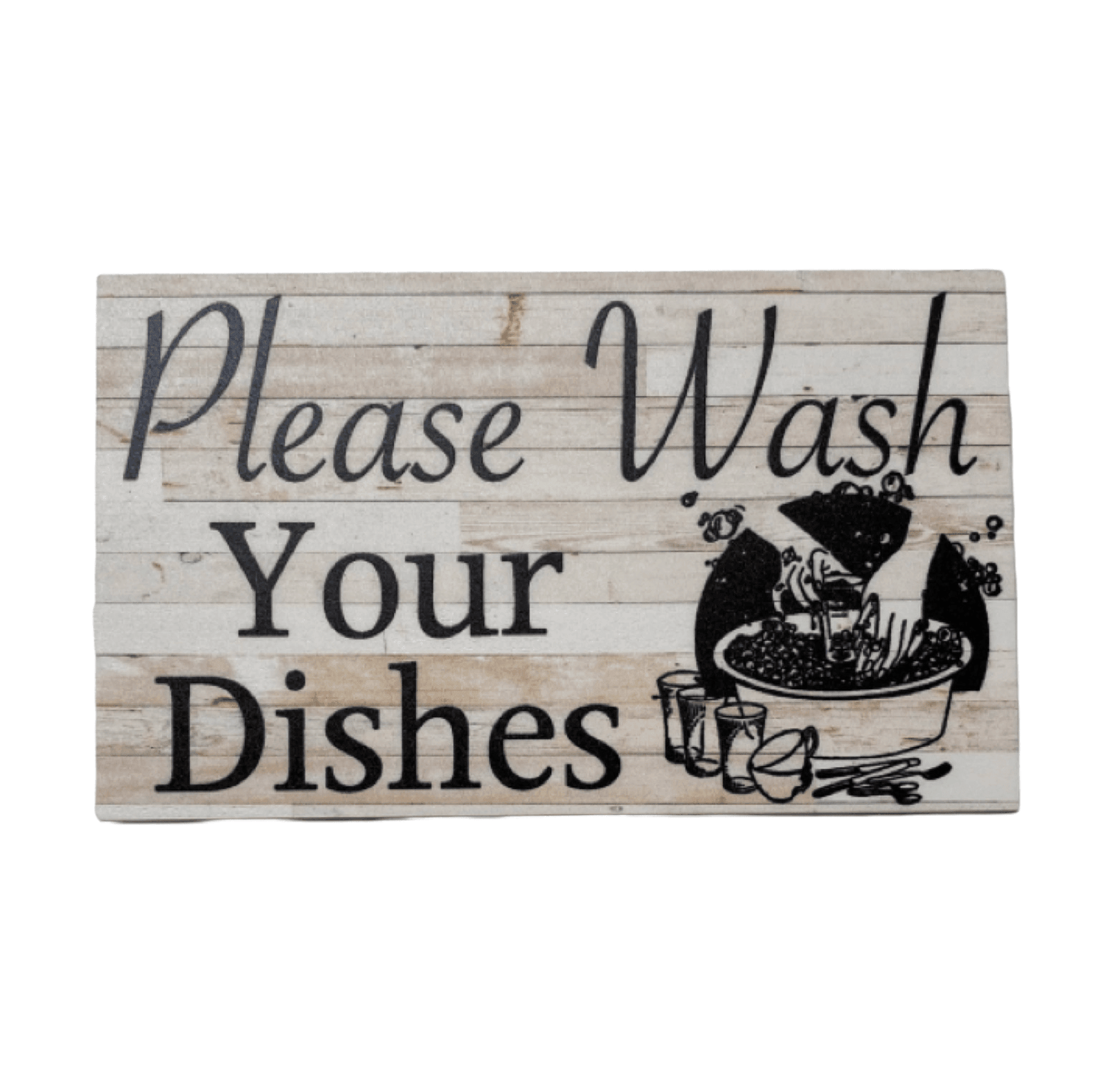 Wash Your Dishes French Provincial Kitchen Sign - The Renmy Store Homewares & Gifts 